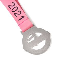 Custom Pink Glitter Metal Dance medal