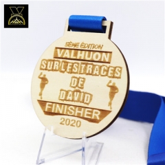 Medals Custom Medal Holder Wooden Marathon Medal With Laser Engrave Logo