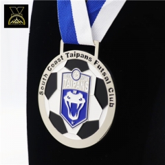 Custom metal gold silver bronze american sport soccer football medal