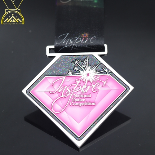 Customized Metal Dance Glitter School Souvenir Club Medal