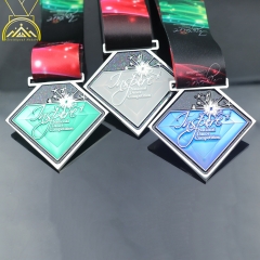 New Design Custom School Medals Dance Custom Glitter Medal