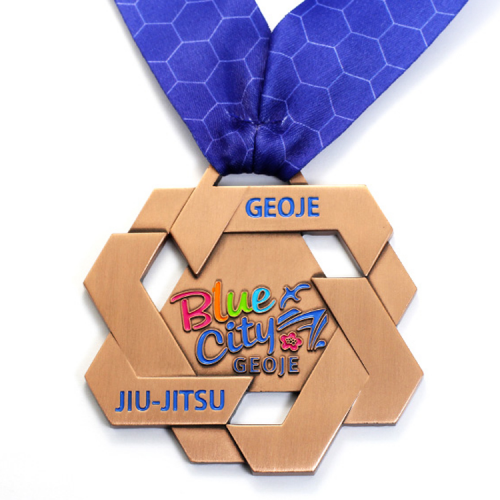 Manufacturer Custom Cut Out Karate Bjj Cup Jiu-jitsu Judo Medals
